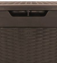 Gartentruhe Braun 119x48x60 cm Polypropylen
