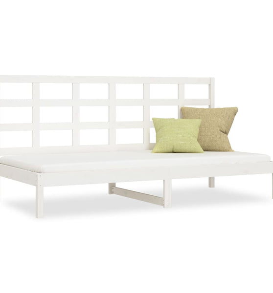 Tagesbett ohne Matratze Weiß 90x200 cm Massivholz Kiefer