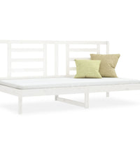 Tagesbett ohne Matratze Weiß 90x200 cm Massivholz Kiefer