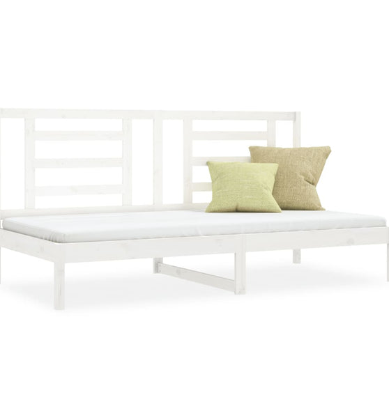 Tagesbett ohne Matratze Weiß 90x200 cm Massivholz Kiefer