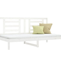 Tagesbett ohne Matratze Weiß 90x200 cm Massivholz Kiefer