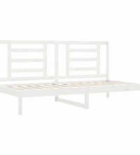Tagesbett ohne Matratze Weiß 90x200 cm Massivholz Kiefer