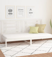 Tagesbett ohne Matratze Weiß 90x200 cm Massivholz Kiefer