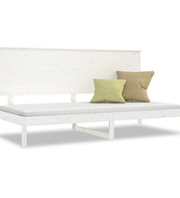 Tagesbett ohne Matratze Weiß 90x200 cm Massivholz Kiefer