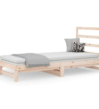 Tagesbett Ausziehbar 2x(90x190) cm Massivholz Kiefer