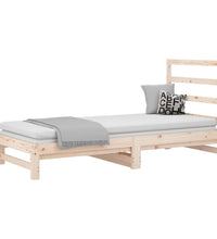 Tagesbett Ausziehbar 2x(90x190) cm Massivholz Kiefer