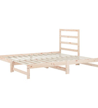 Tagesbett Ausziehbar 2x(90x190) cm Massivholz Kiefer