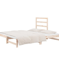 Tagesbett Ausziehbar 2x(90x190) cm Massivholz Kiefer