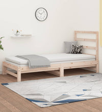 Tagesbett Ausziehbar 2x(90x190) cm Massivholz Kiefer