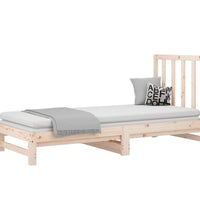 Tagesbett Ausziehbar 2x(90x190) cm Massivholz Kiefer