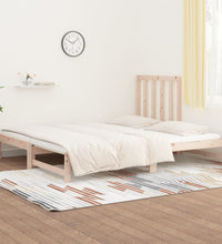 Tagesbett Ausziehbar 2x(90x190) cm Massivholz Kiefer