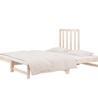 Tagesbett Ausziehbar 2x(90x190) cm Massivholz Kiefer