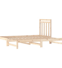 Tagesbett Ausziehbar 2x(90x190) cm Massivholz Kiefer
