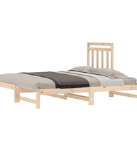 Tagesbett Ausziehbar 2x(90x190) cm Massivholz Kiefer