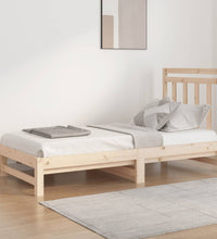 Tagesbett Ausziehbar 2x(90x190) cm Massivholz Kiefer