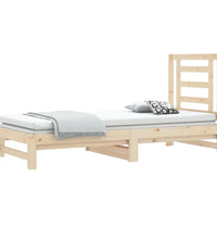 Tagesbett Ausziehbar 2x(90x190) cm Massivholz Kiefer