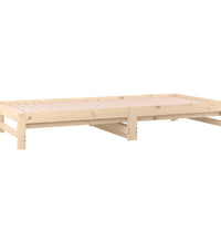 Tagesbett Ausziehbar 2x(90x190) cm Massivholz Kiefer