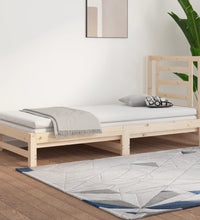 Tagesbett Ausziehbar 2x(90x190) cm Massivholz Kiefer