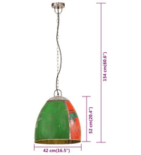 Hängelampe Industrie-Stil 25 W Mehrfarbig Rund 42 cm E27