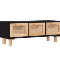 Couchtisch Schwarz 80x40x30 cm Holzwerkstoff Massivholz Kiefer