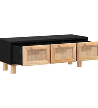 Couchtisch Schwarz 80x40x30 cm Holzwerkstoff Massivholz Kiefer