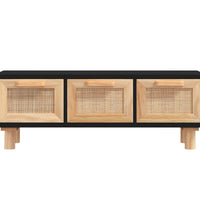 Couchtisch Schwarz 80x40x30 cm Holzwerkstoff Massivholz Kiefer