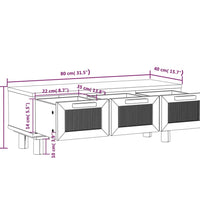 Couchtisch Braun 80x40x30 cm Holzwerkstoff & Massivholz Kiefer