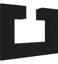 6-tlg. TV-Schrank-Set Schwarz Holzwerkstoff