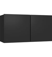 6-tlg. TV-Schrank-Set Schwarz Holzwerkstoff