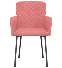 Esszimmerstühle 2 Stk. Rosa Samt