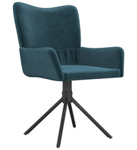 Esszimmerstühle 2 Stk. Drehbar Blau Samt