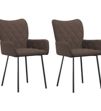 Esszimmerstühle 2 Stk. Taupe Stoff