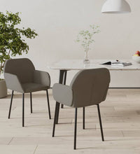 Esszimmerstühle 2 Stk. Dunkelgrau Samt