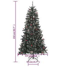 Künstlicher Weihnachtsbaum mit Ständer Grün 210 cm PVC