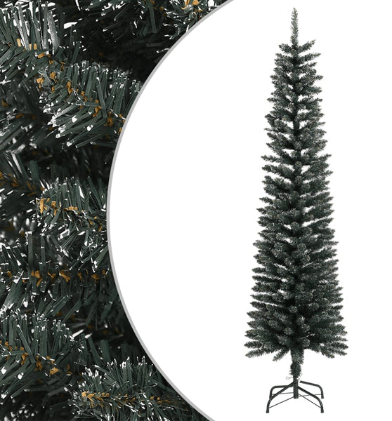 Künstlicher Weihnachtsbaum mit Ständer Schlank Grün 180 cm PVC