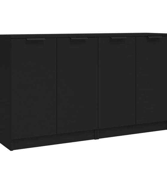 Sideboards 2 Stk. Schwarz 60x30x70 cm Holzwerkstoff