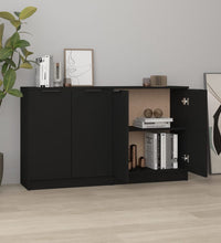 Sideboards 2 Stk. Schwarz 60x30x70 cm Holzwerkstoff