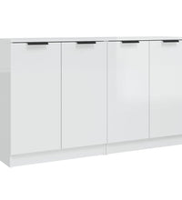 Sideboards 2 Stk. Hochglanz-Weiß 60x30x70 cm Holzwerkstoff