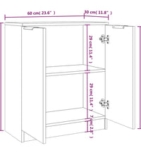 Sideboards 2 Stk. Grau Sonoma 60x30x70 cm Holzwerkstoff