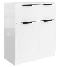 3-tlg. Sideboard Hochglanz-Weiß Holzwerkstoff