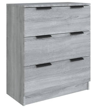 3-tlg. Sideboard Grau Sonoma Holzwerkstoff