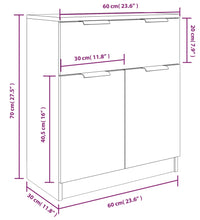 3-tlg. Sideboard Grau Sonoma Holzwerkstoff