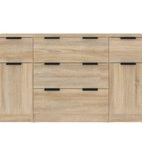 3-tlg. Sideboard-Set Sonoma-Eiche Holzwerkstoff