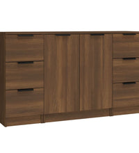 Sideboards 3 Stk. Braun Eichen-Optik Holzwerkstoff