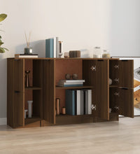 Sideboards 3 Stk. Braun Eichen-Optik Holzwerkstoff