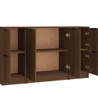 Sideboards 3 Stk. Braun Eichen-Optik Holzwerkstoff