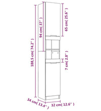 5-tlg. Badmöbel-Set Weiß Holzwerkstoff