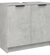 3-tlg. Badmöbel-Set Betongrau Holzwerkstoff