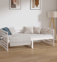 Tagesbett Weiß 90x190 cm Massivholz Kiefer