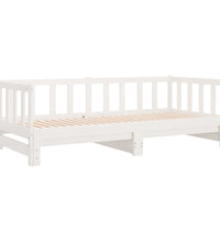 Tagesbett Ausziehbar Weiß 2x(90x190) cm Massivholz Kiefer